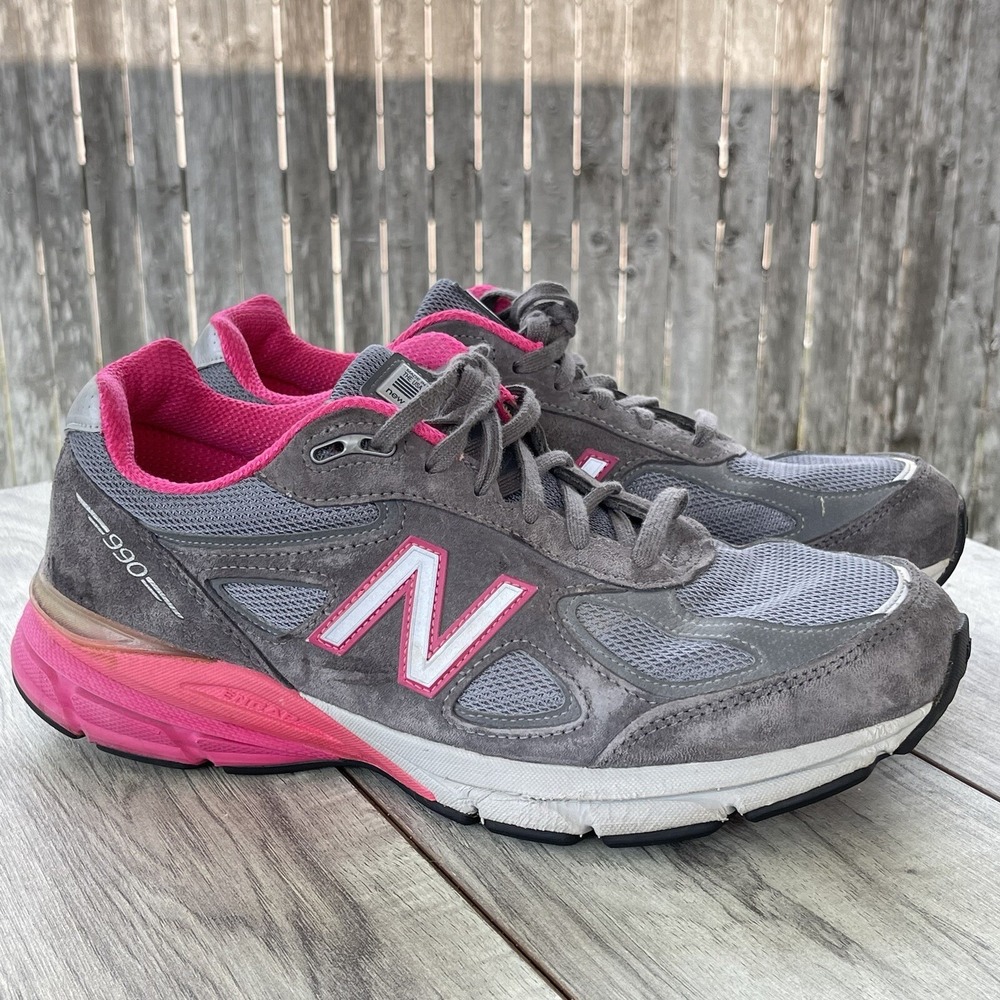 New Balance 990v4 Running Shoes Women 12 D Gray Sneakers W990GP4 Made‎ in USA